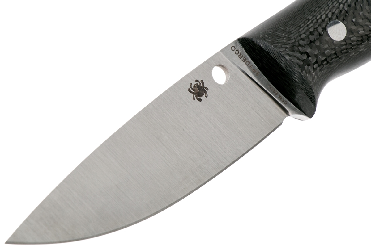 Нож с фиксированным клинком Proficient Spyderco FB36CFP, сталь Crucible CPM® S90V™ (420V) Satin Plain, рукоять карбон, чёрный - фото 9