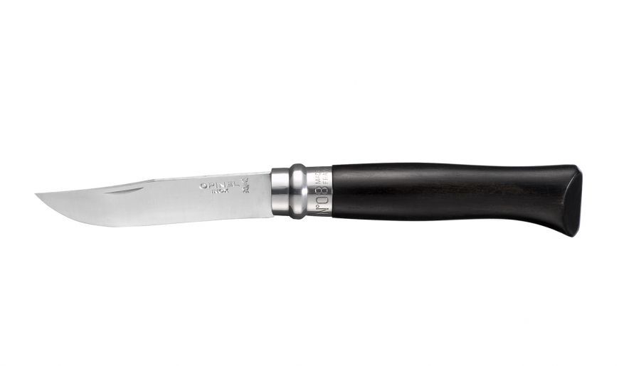 Нож складной Opinel №8 Ebony, сталь Sandvik™ 12С27, рукоять африканское дерево, 002015 - фото 4