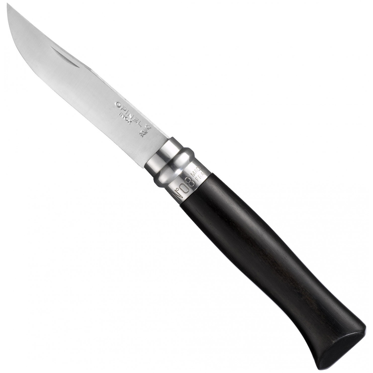 Нож складной Opinel №8 Ebony, сталь Sandvik™ 12С27, рукоять африканское дерево, 002015 - фото 6