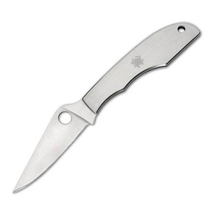 Складной нож-брелок Grasshopper Spyderco C138P, сталь Sandvik™ 12C27, рукоять нержавеющая сталь - фото 1