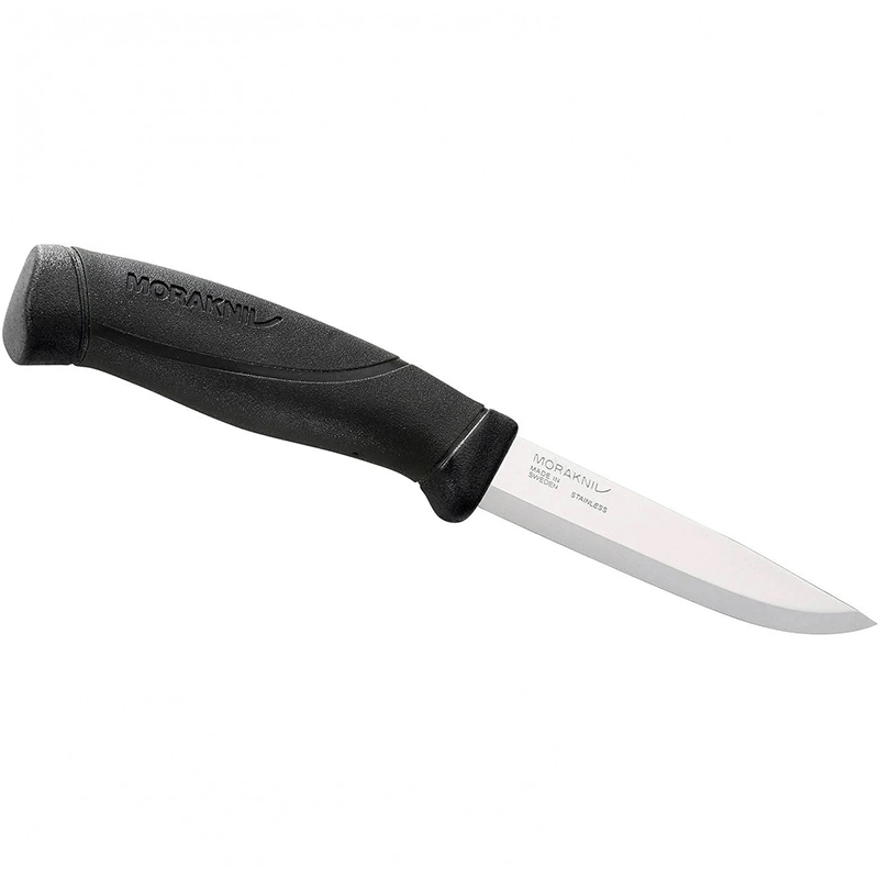 Нож с фиксированным лезвием Morakniv Companion Black, сталь Sandvik 12C27, рукоять пластик/резина от Ножиков