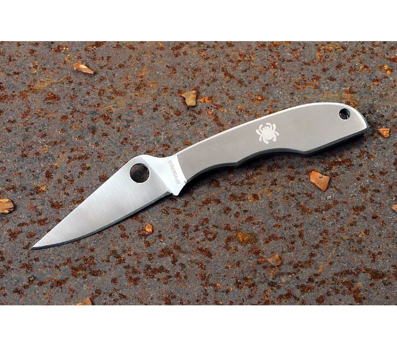 Складной нож-брелок Grasshopper Spyderco C138P, сталь Sandvik™ 12C27, рукоять нержавеющая сталь - фото 7