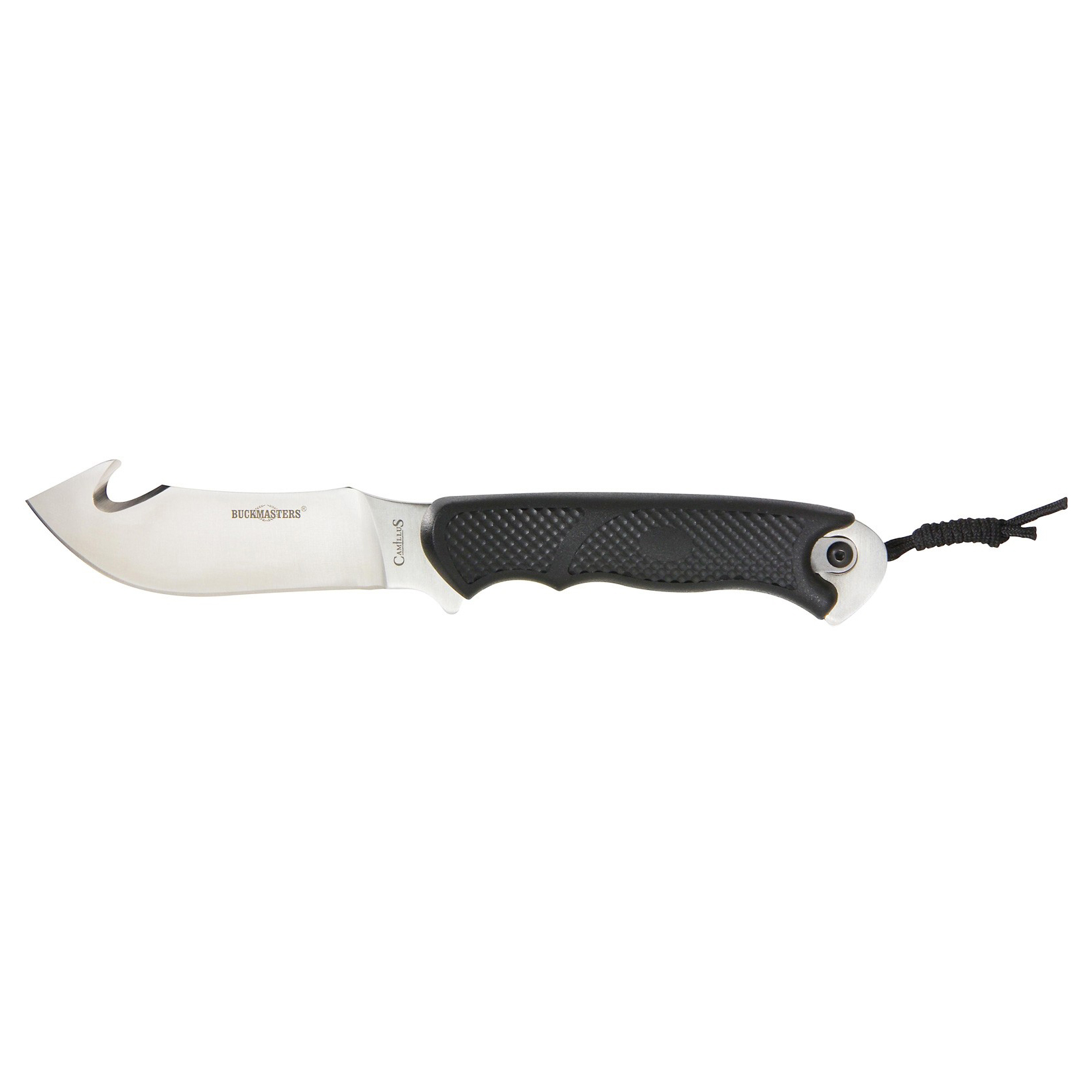 фото Нож с фиксированным клинком camillus parasite® gut hook, сталь aus-8, рукоять термопластик grn, чёрный