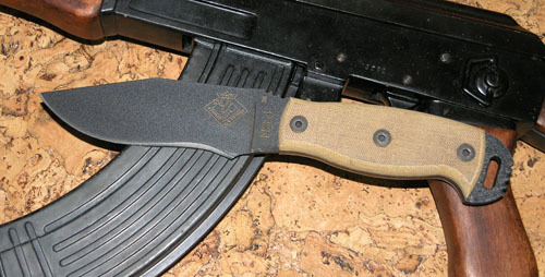 фото Нож с фиксированным клинком ontario "ns-4 tan canvas micarta"