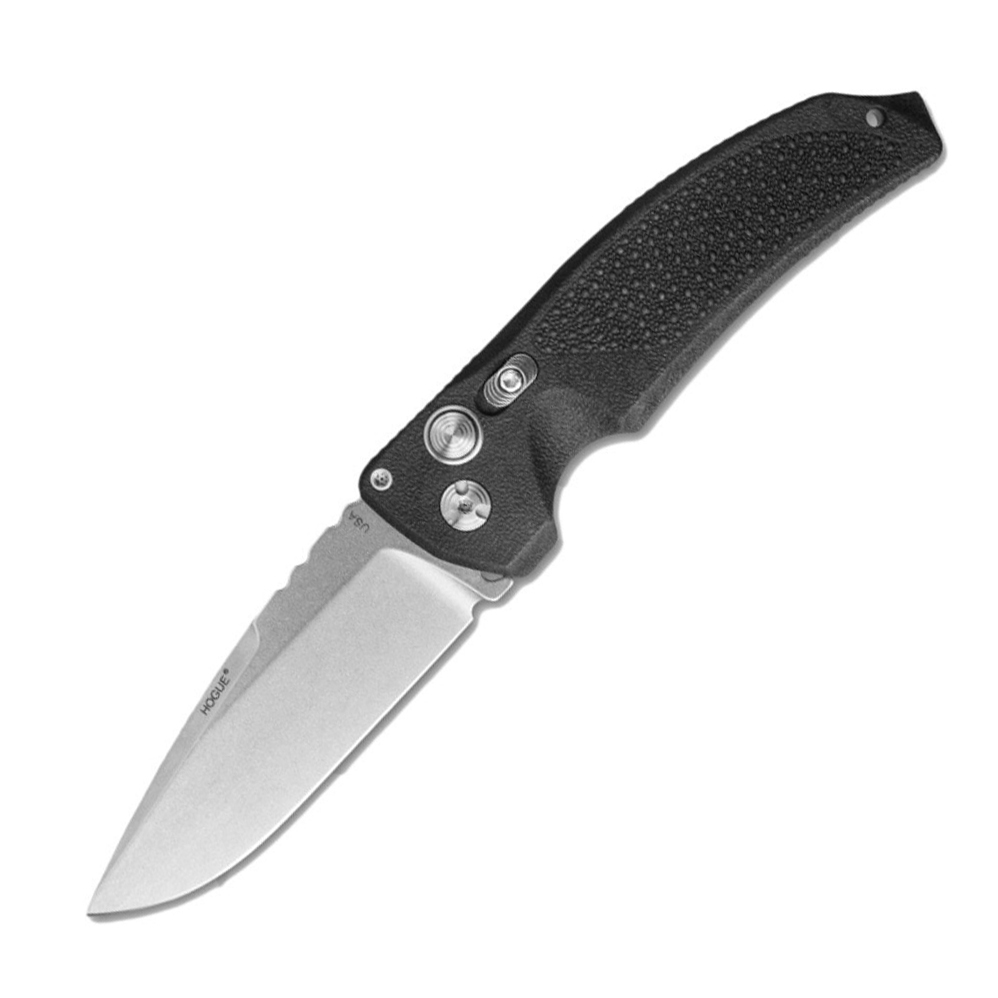 Складной нож Hogue EX-03 Auto Drop Point, сталь 154CM, рукоять инженерный пластик, чёрный нож складной автоматический hogue ex 04 сталь 154cm рукоять стеклотекстолит g 10