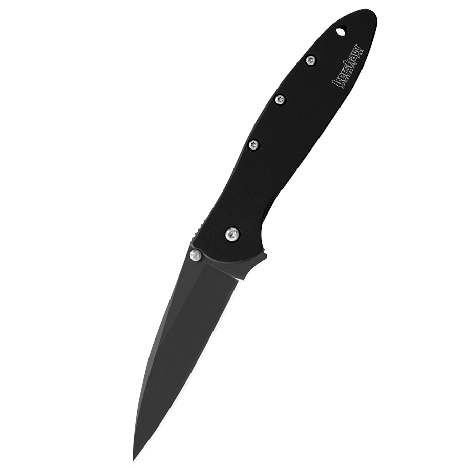 Складной нож Leek - KERSHAW 1660CKT, сталь Sandvik™ 14C28N с покрытием DLC, рукоять нержавеющая сталь 410, чёрный