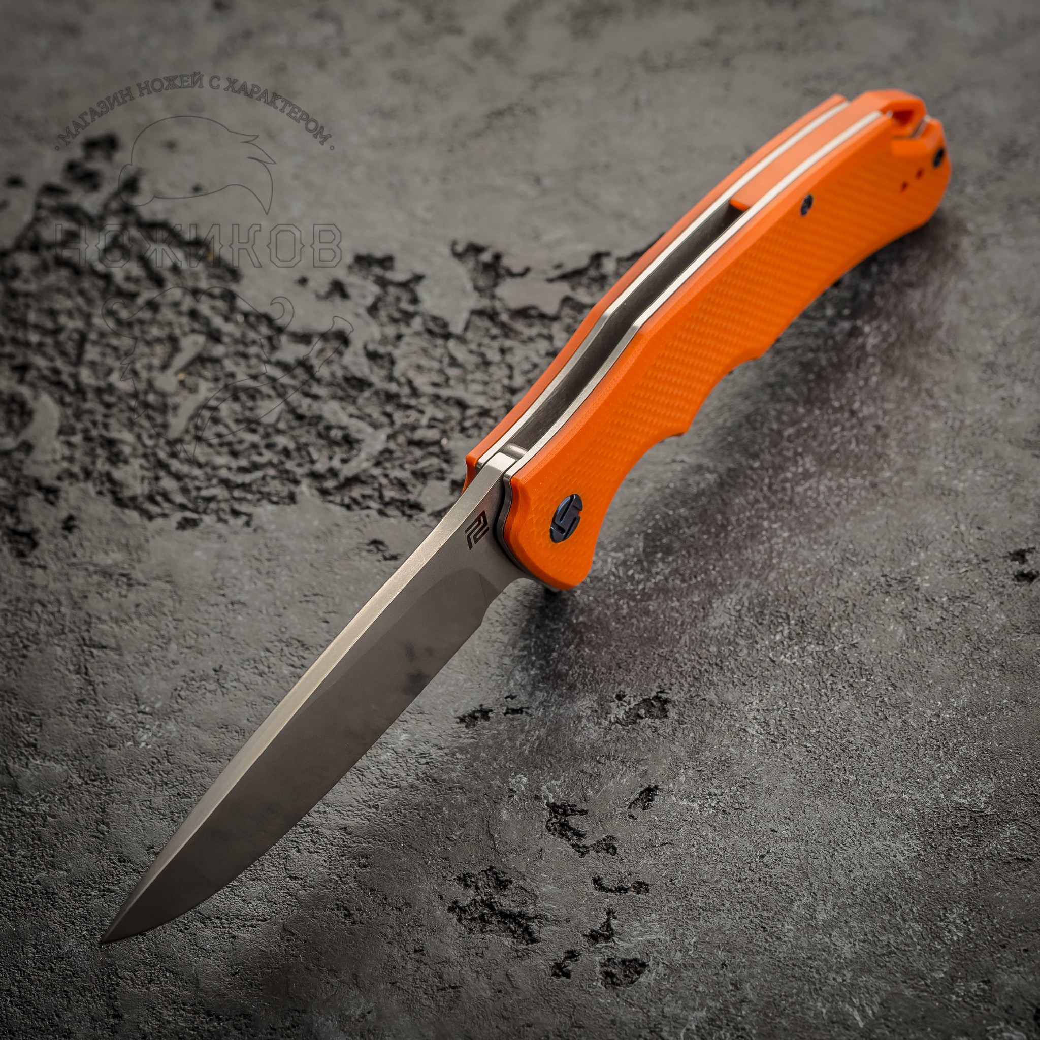 Складной нож Artisan Tradition, сталь D2, G10 Orange - фото 3