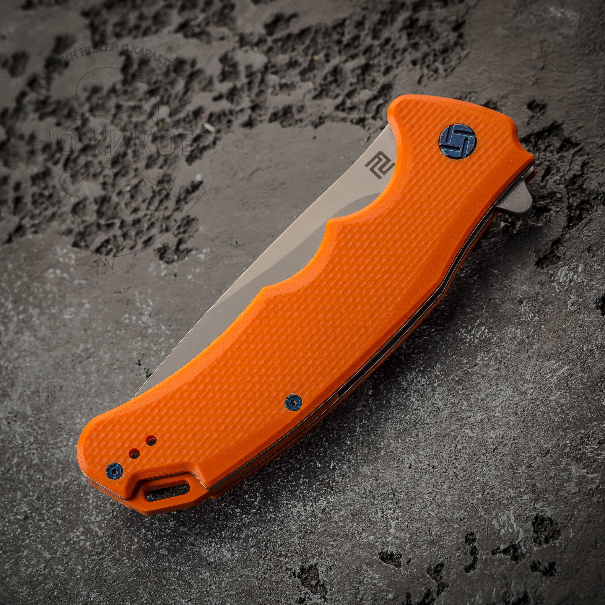 Складной нож Artisan Tradition, сталь D2, G10 Orange - фото 5