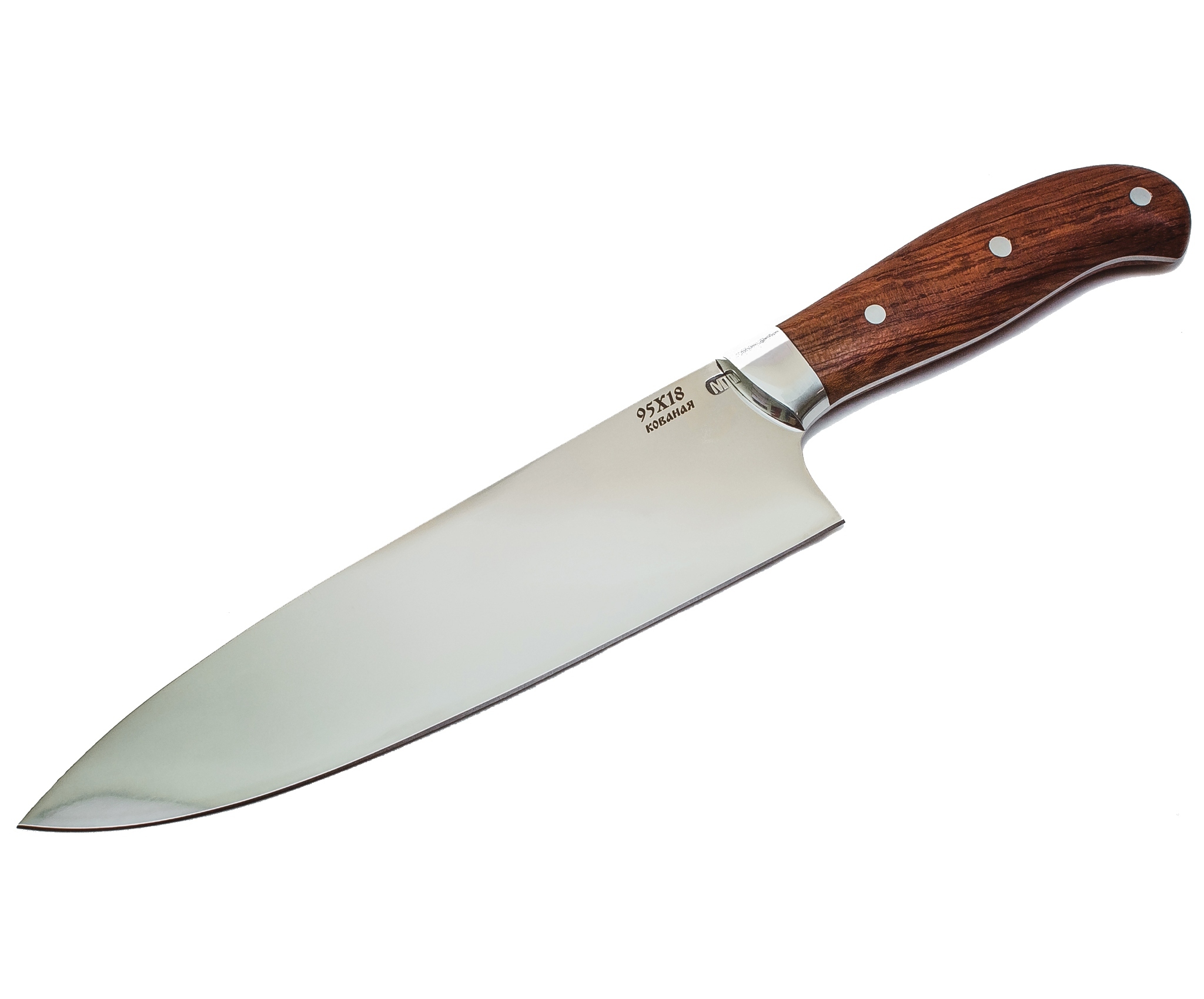 Нож шефа кухонный кованый (сталь 95х18) Ворсма