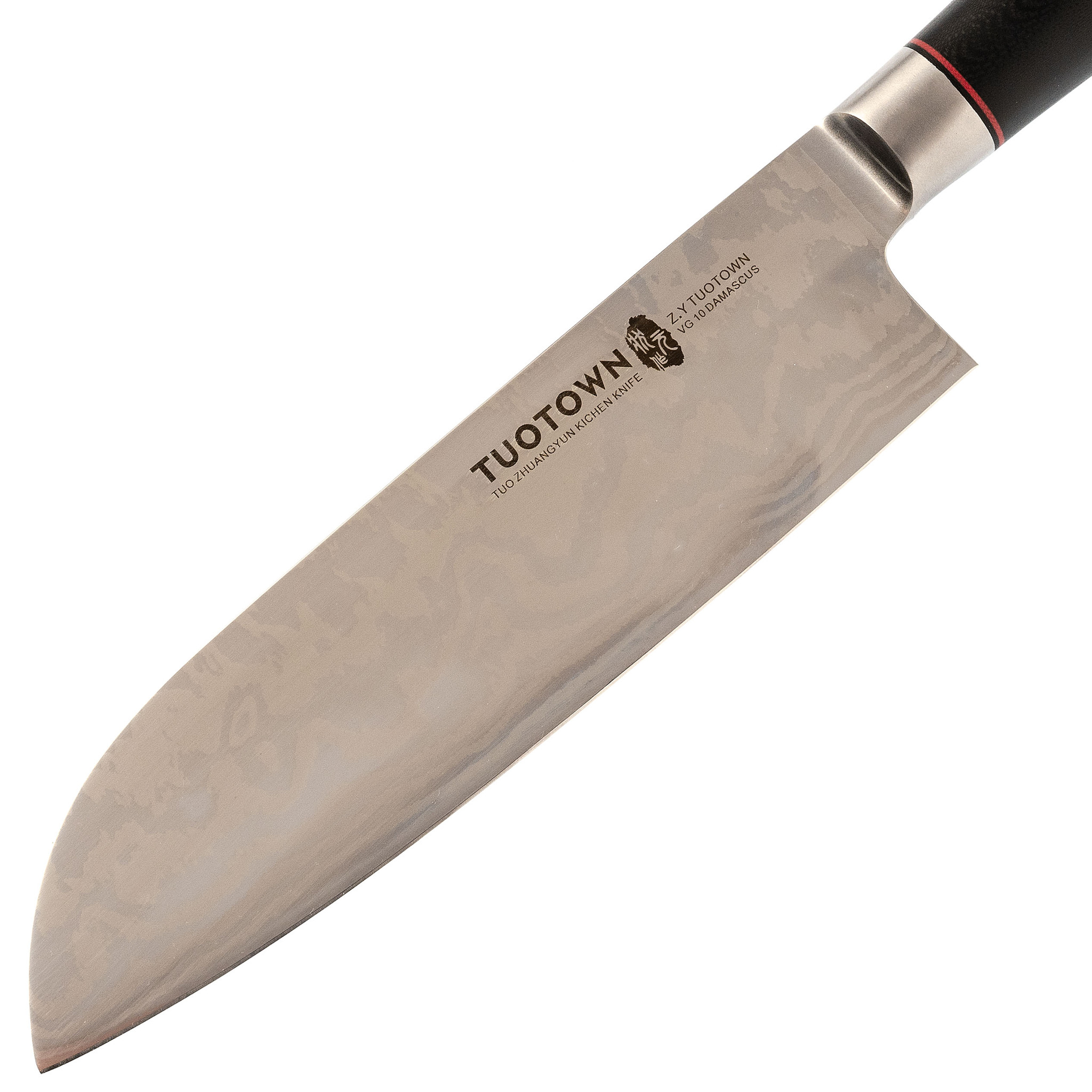 Нож кухонный Сантоку Tuotown, серия G TEN, VG10 Дамасская сталь - фото 2