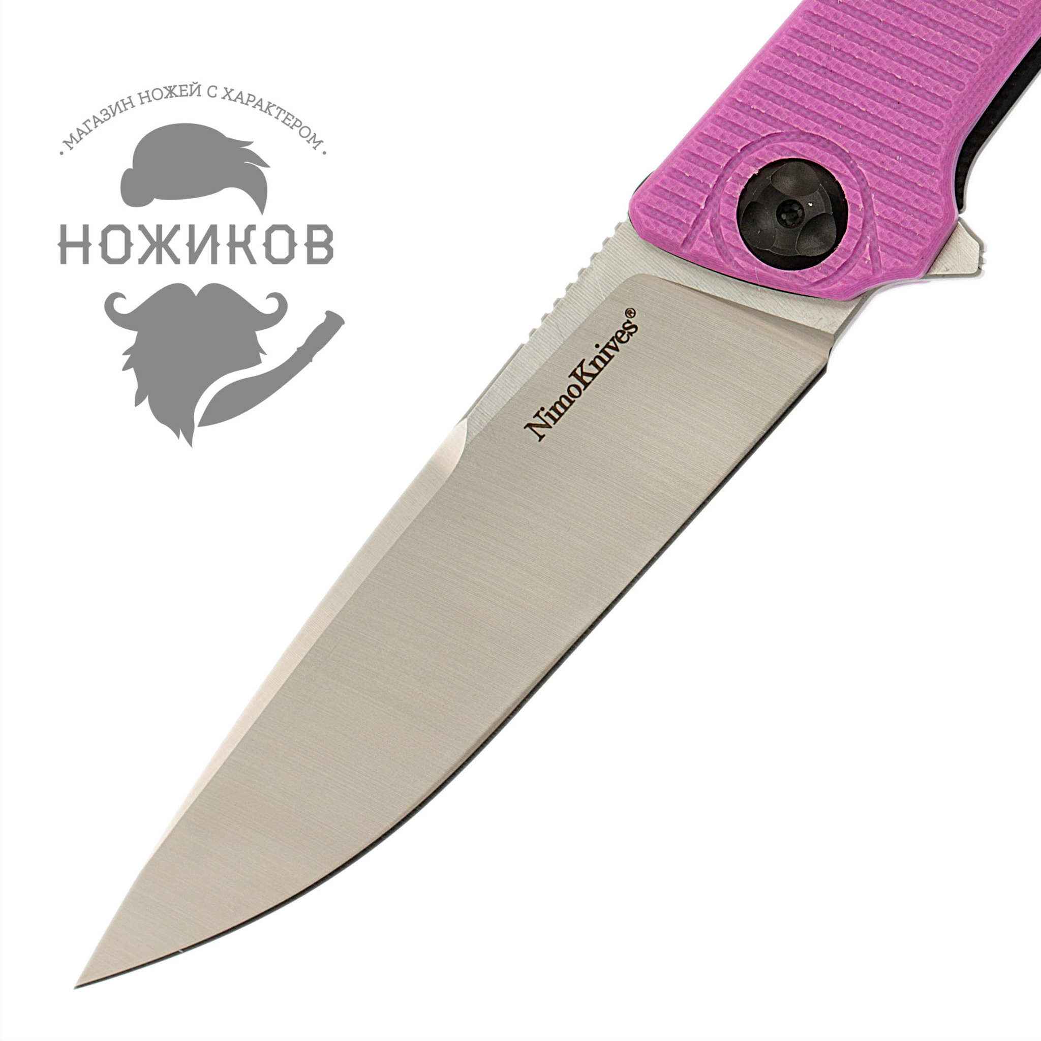 Складной нож Nimo Proletarlan, сталь 9Cr18MoV, розовый - фото 2