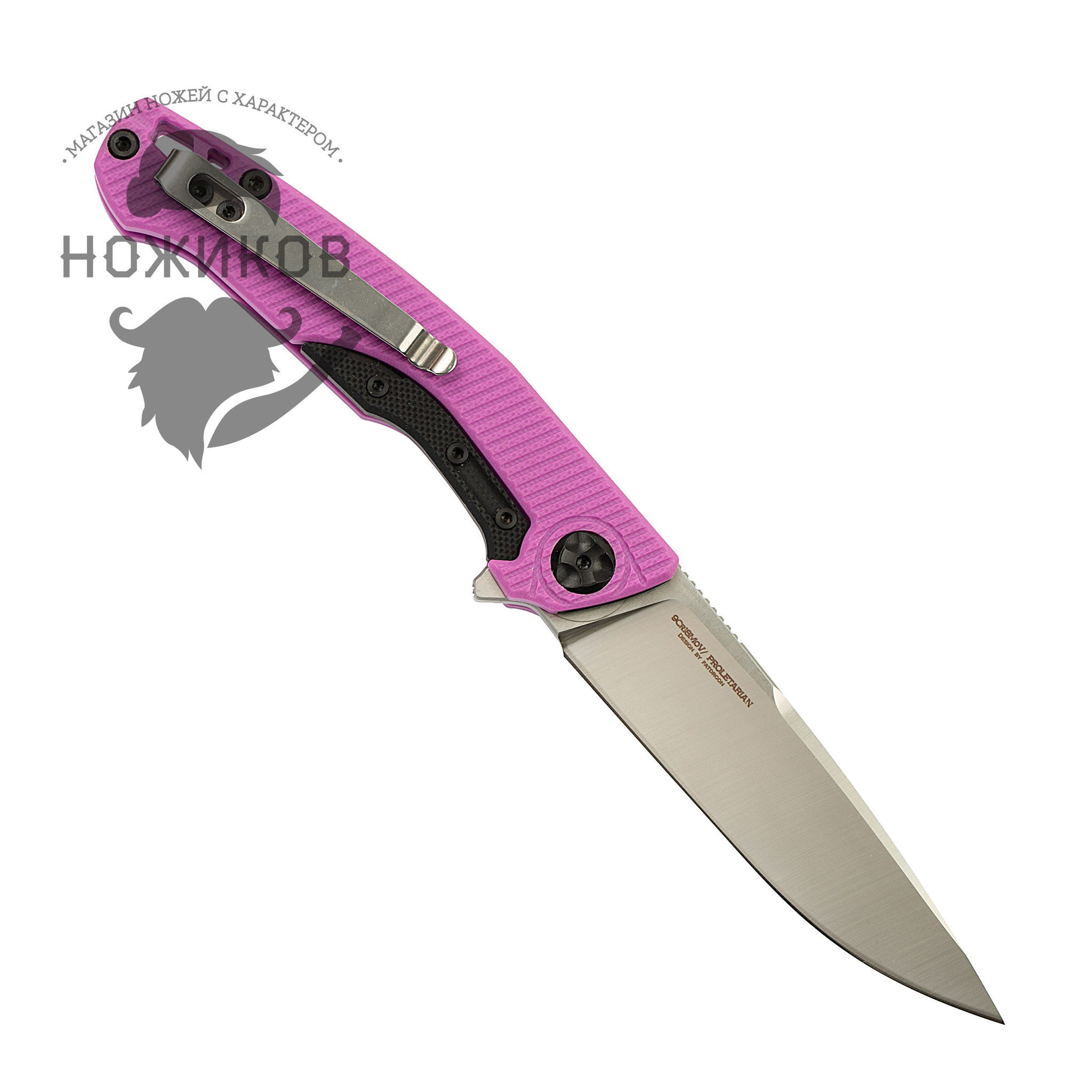 Складной нож Nimo Proletarlan, сталь 9Cr18MoV, розовый - фото 4