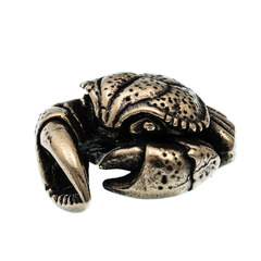 Фото Бусина для темляка Краб, мельхиор