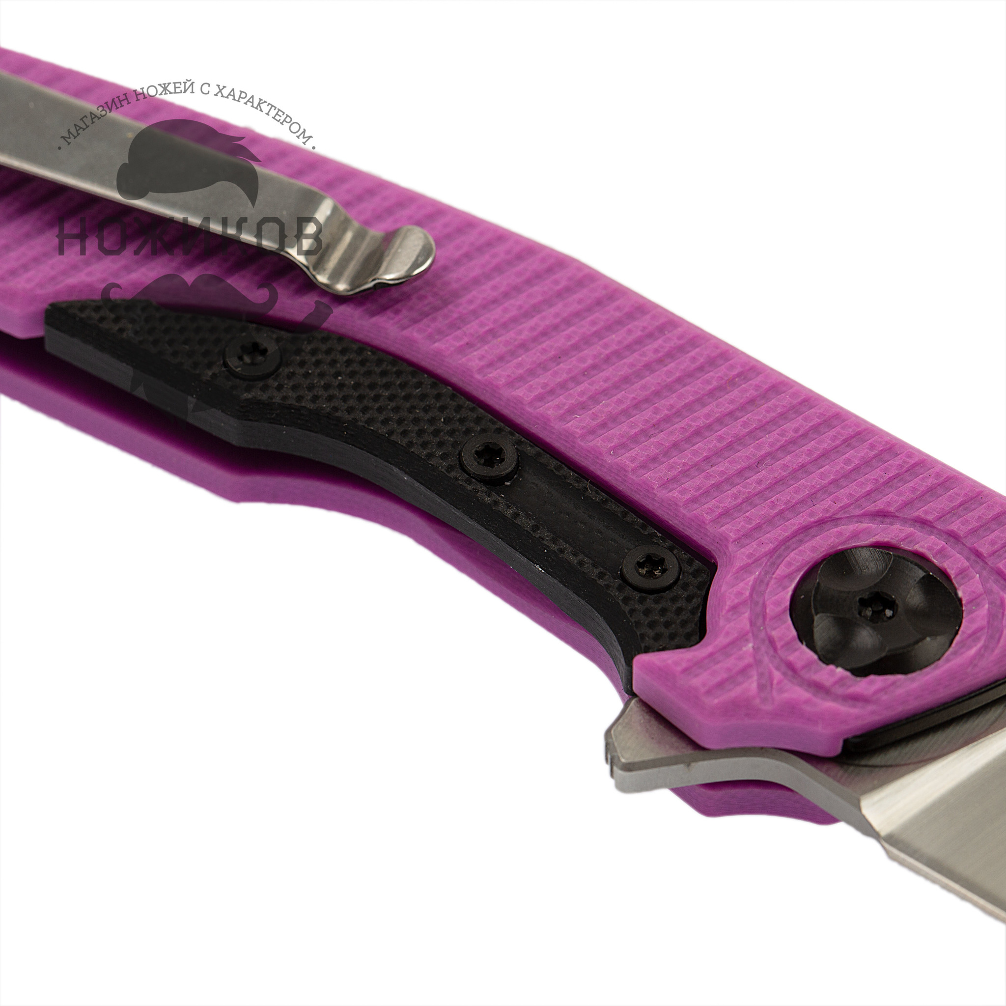 Складной нож Nimo Proletarlan, сталь 9Cr18MoV, розовый - фото 5