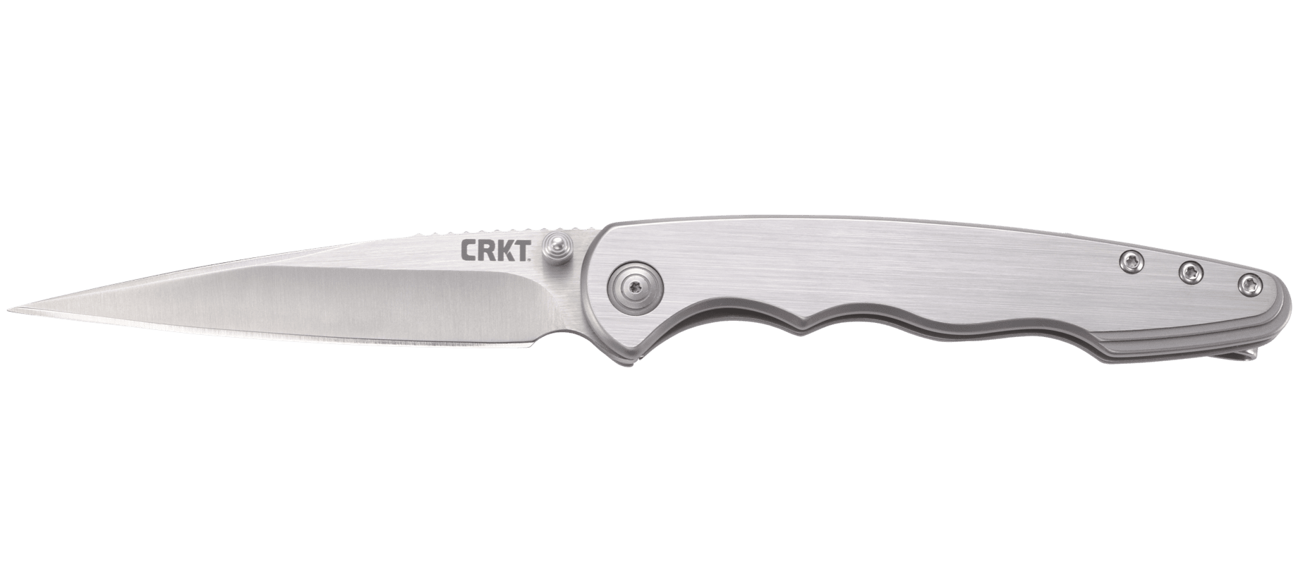 фото Полуавтоматический складной нож flat out, crkt 7016, сталь 8cr13mov satin, рукоять из нержавеющей стали