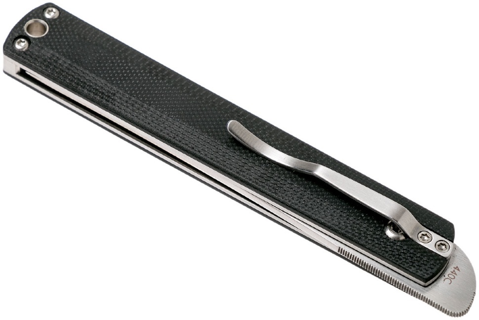Складной нож Wasabi G10 - Boker Plus 01BO630, лезвие сталь 440C Satin, рукоять стеклотекстолит G-10, чёрный - фото 10