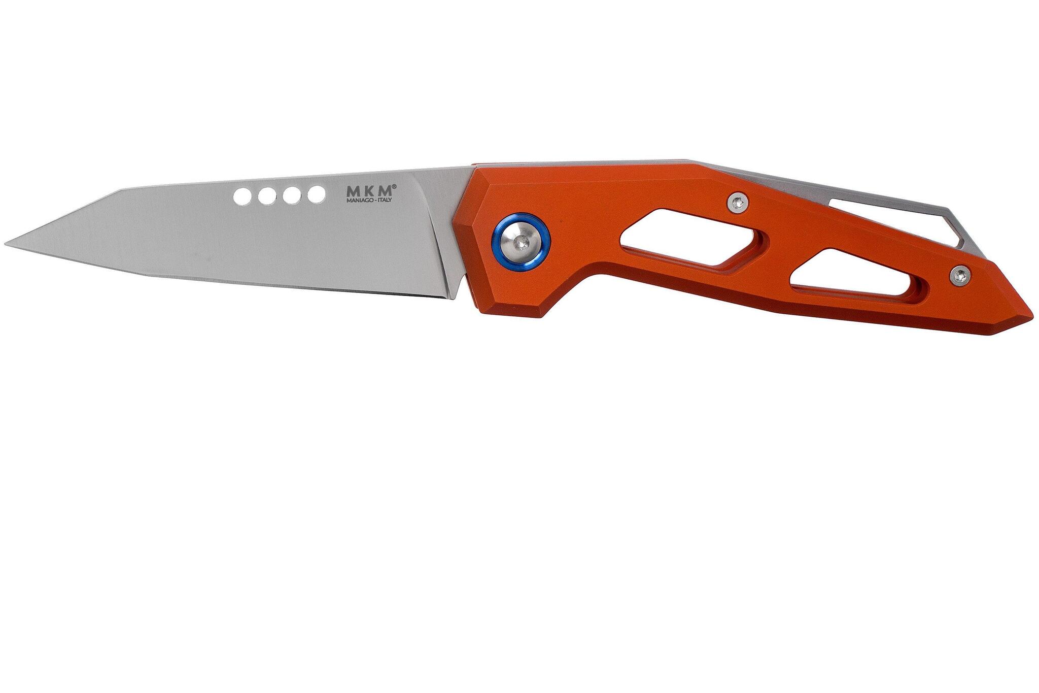 фото Складной нож mkm knives edge, сталь m390, рукоять алюминий, оранжевый