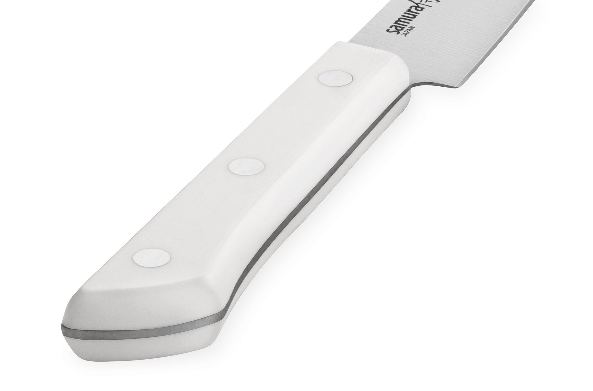 Нож кухонный для тонкой нарезки Samura "Harakiri" (SHR-0045W) 196 мм, сталь AUS-8, рукоять ABS пластик, белый от Ножиков