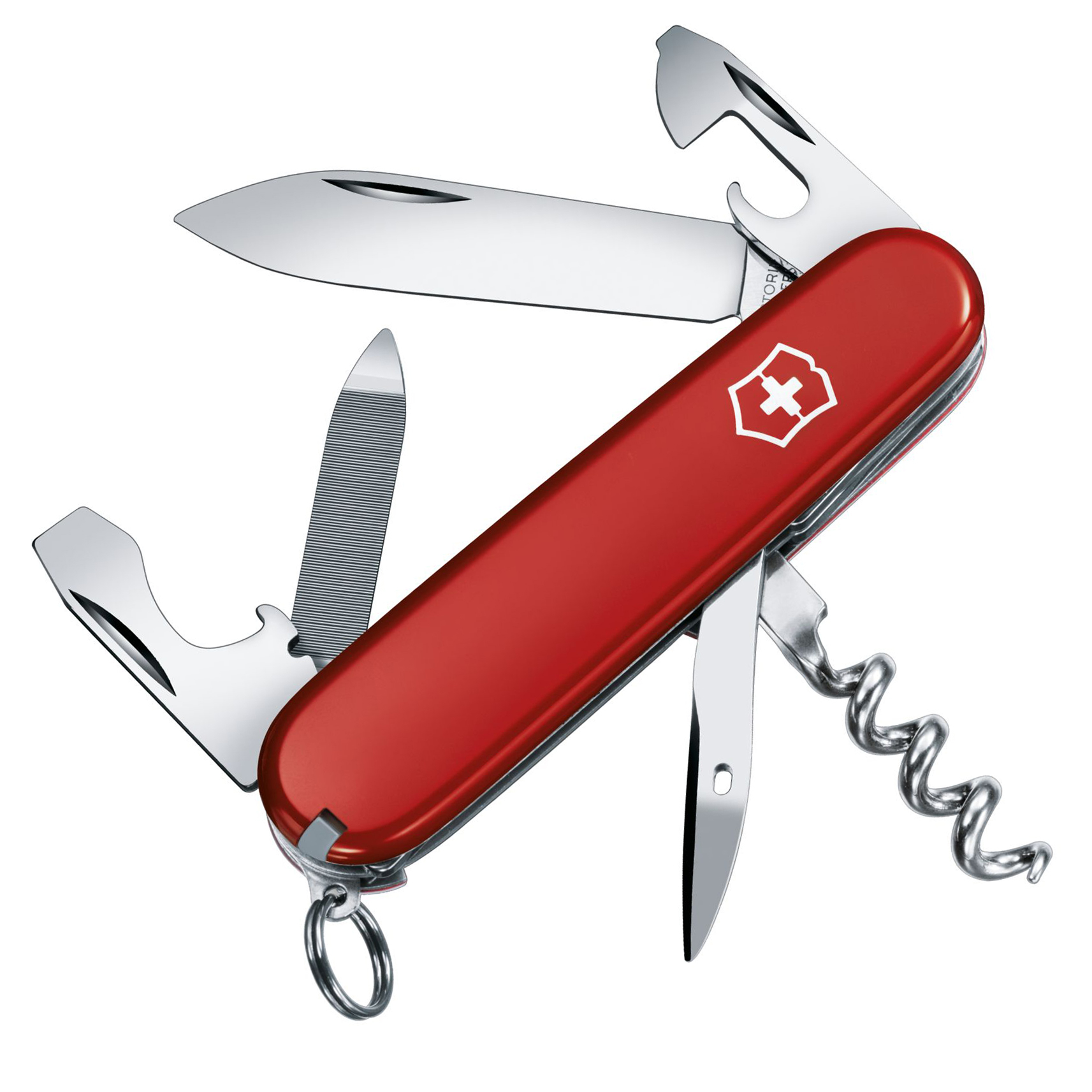Нож перочинный Victorinox Sportsman, сталь X55CrMo14, рукоять Cellidor®, красный нож перочинный victorinox rally 0 6163 58мм 9 функций красный