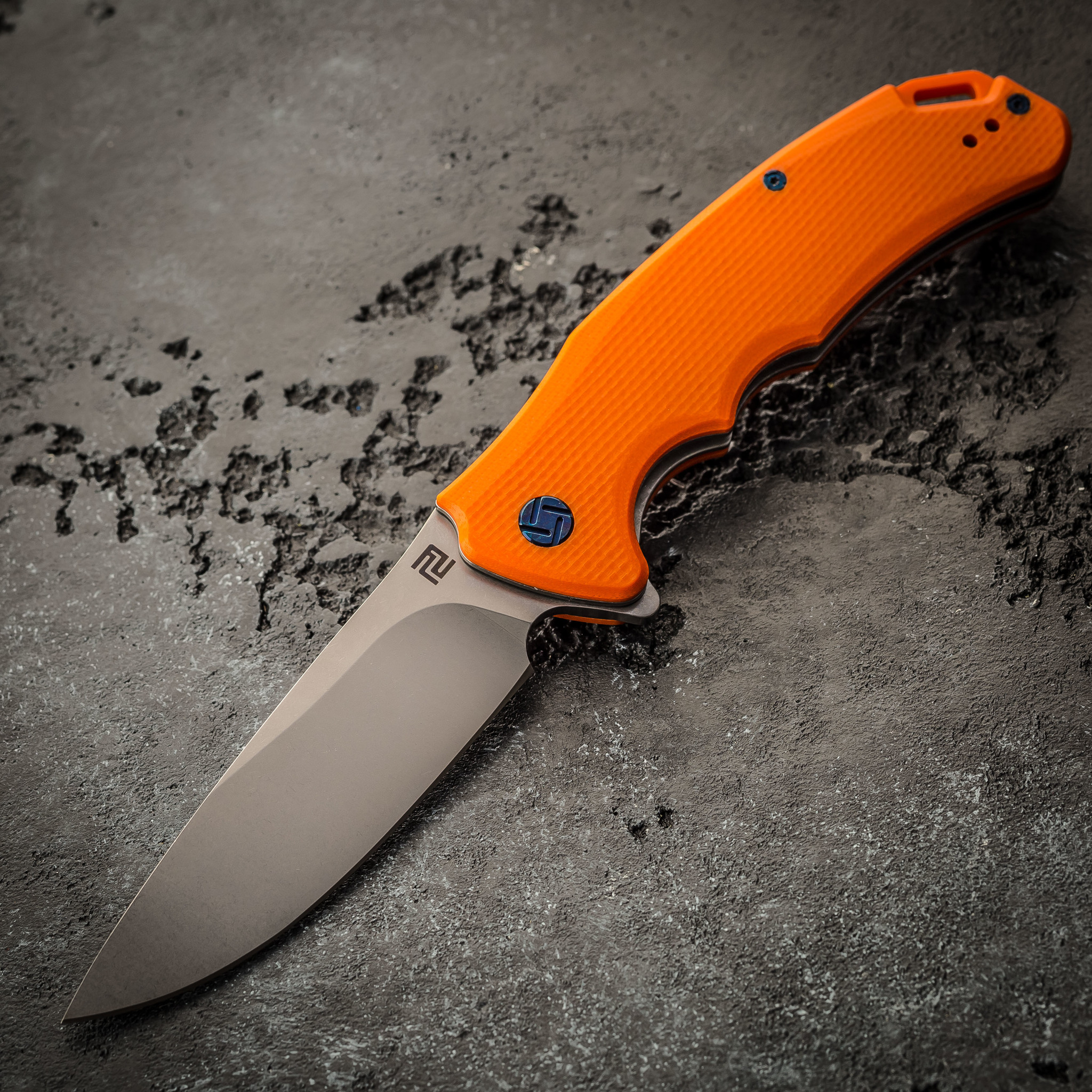 Складной нож Artisan Tradition, сталь D2, G10 Orange