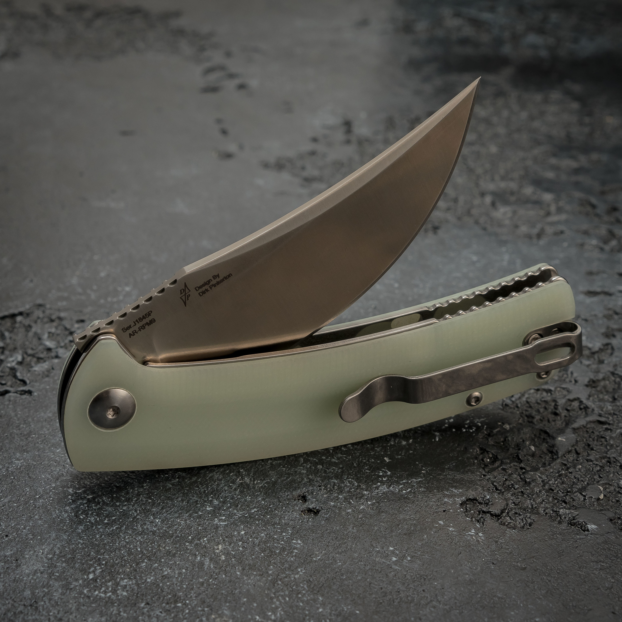 фото Складной нож artisan arroyo, сталь ar-rpm9, g10 green artisan cutlery