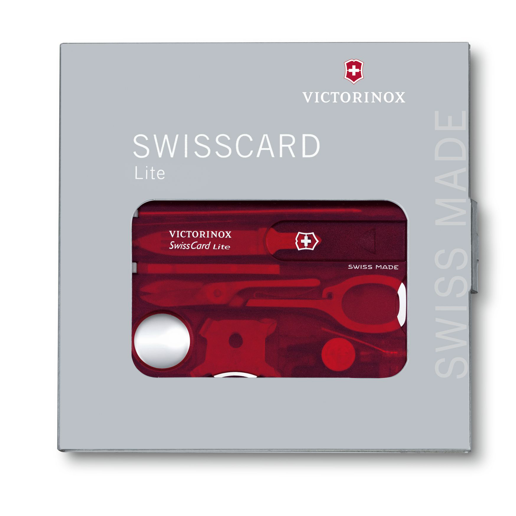 Швейцарская карта Victorinox SwissCard Lite, сталь X50CrMoV15, рукоять ABS-пластик, полупрозрачный красный - фото 8