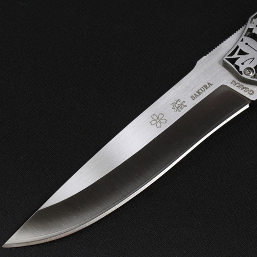 Туристический нож G.Sakai, Sakura 2 Fixed, 11430, сталь VG-10, черный micarta, в подарочной картонной коробке