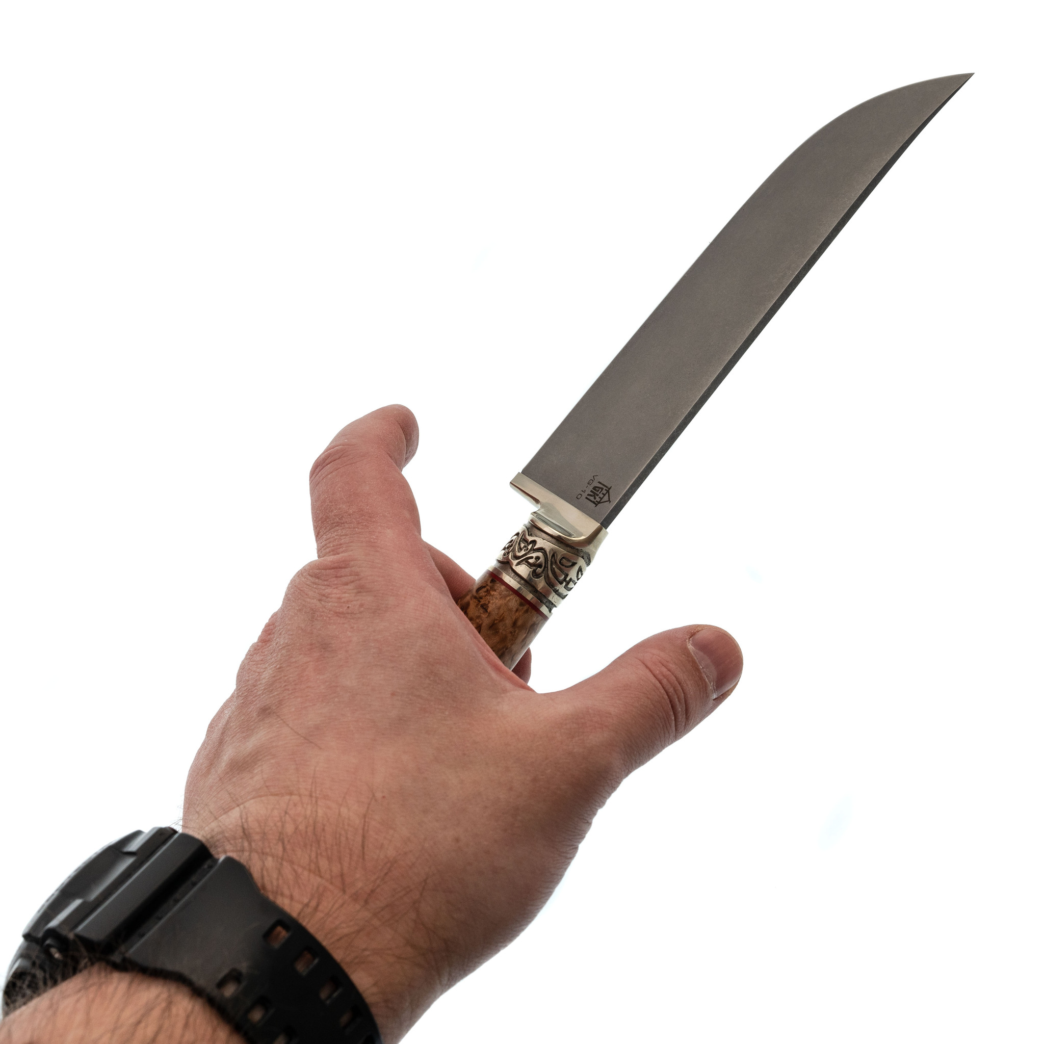Нож Пчак, сталь VG10, рукоять карельская береза - фото 5