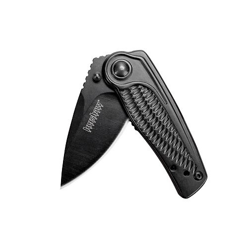 фото Складной полуавтоматический нож kershaw spoke k1313blk, сталь 4cr14, рукоять нержавеющая сталь