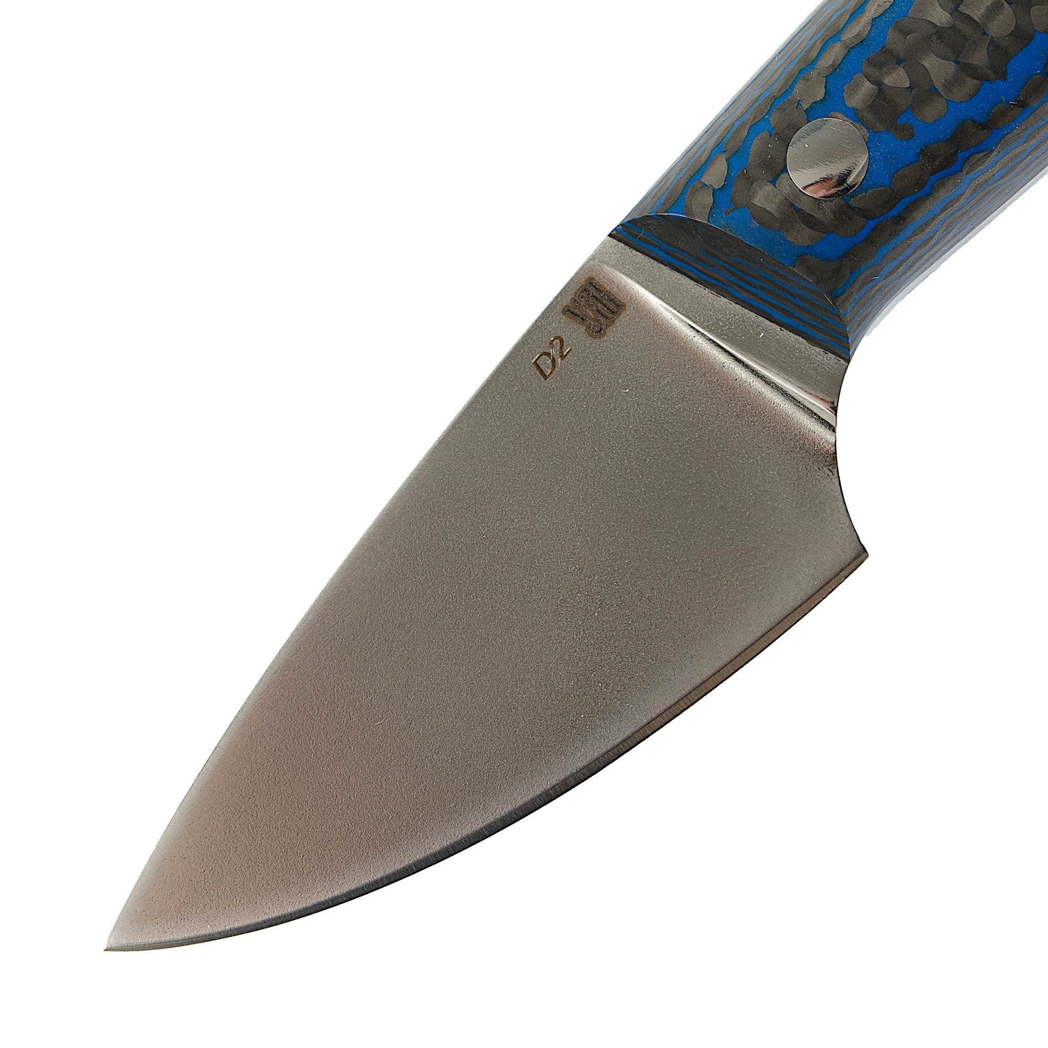 Нож шейный Помощник, сталь D2, карбон - фото 2