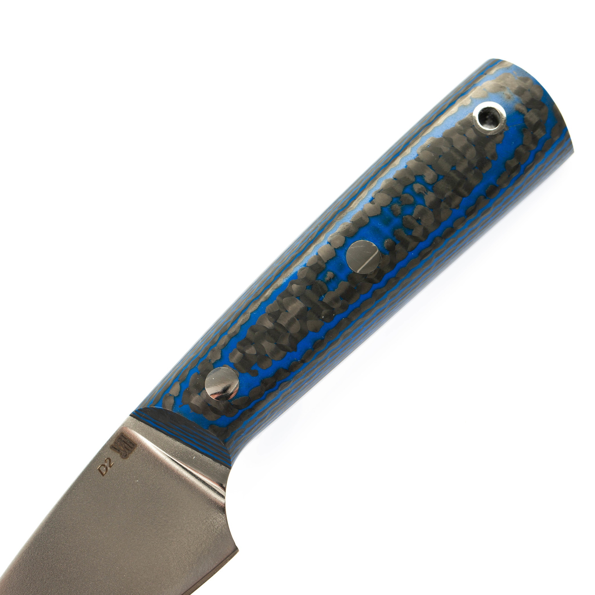 Нож шейный Помощник, сталь D2, карбон - фото 3