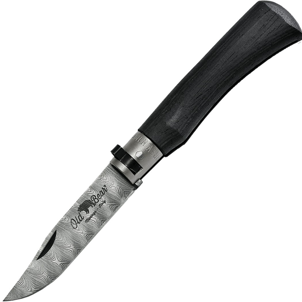 Складной нож Antonini Old Bear® Damascus М, дамасская нержавеющая сталь, рукоять стабилизированная древесина