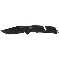 Фото Полуавтоматический складной нож Trident Mk3 Black-Red Tanto, сталь D2, рукоять GRN
