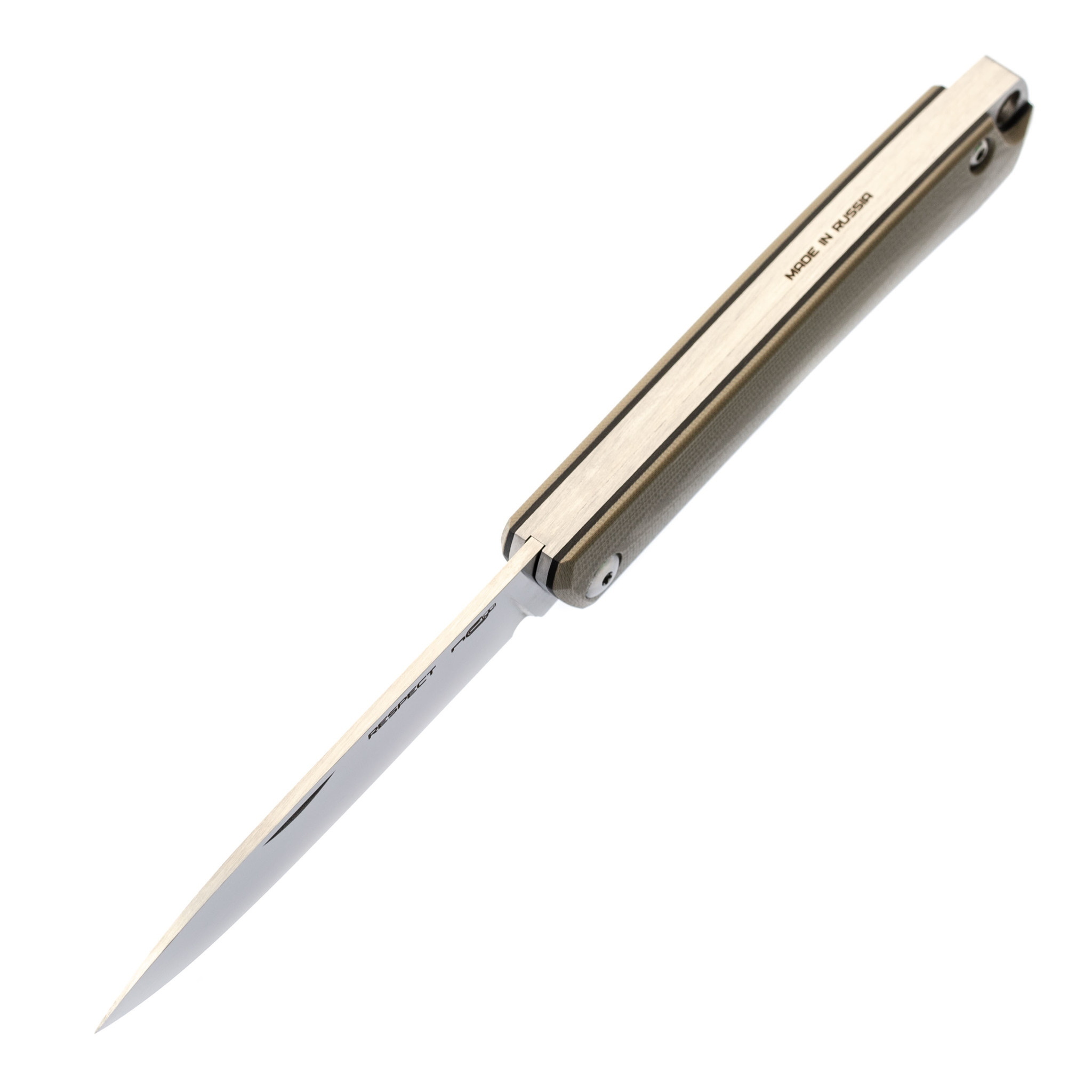 Складной нож Respect, сталь AUS-10 Satin, G10 Tan - фото 4