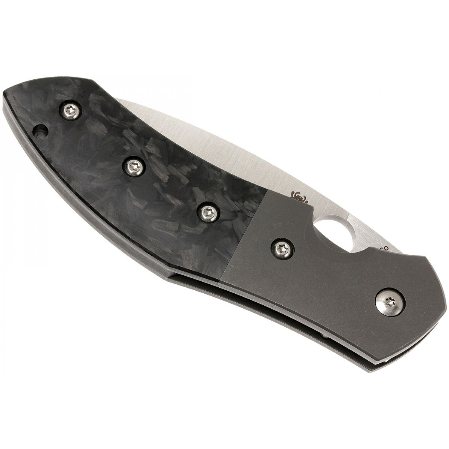 Нож складной Myrtle - Spyderco C194CFTIP, сталь CPM® S30V Satin Plain, рукоять титан/карбон - фото 10