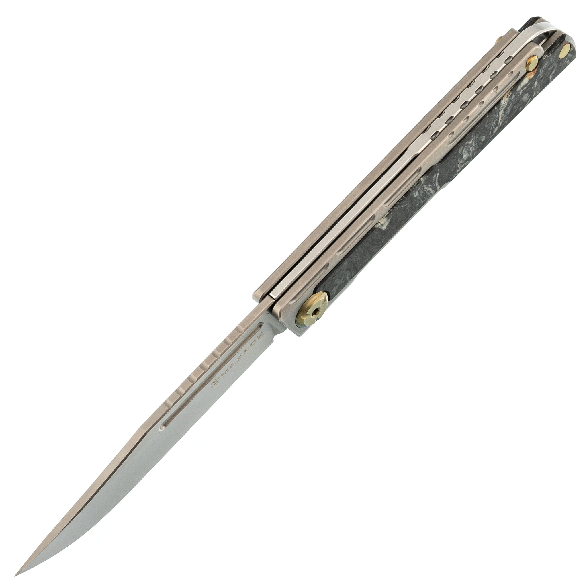 Складной нож Maxace Albatross, сталь M390, рукоять CF Inlay Handle - фото 2