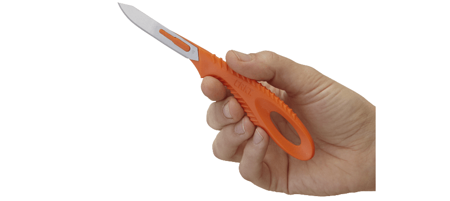 Нож с фиксированным клинком со сменными лезвиями CRKT P.D.K. (Precision Disposable Knife Kit) Orange, сталь 420J2, рукоять пластик от Ножиков