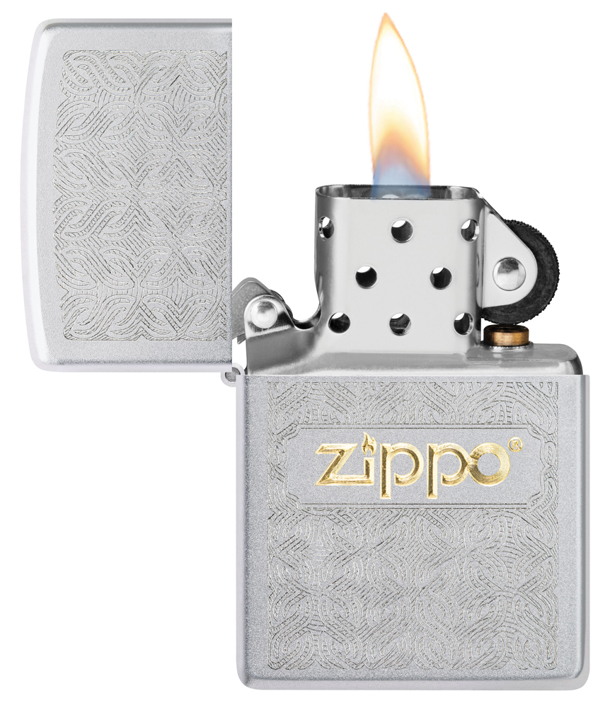 Купить зажигалка ZIPPO с покрытием Satin Chrome, латунь/сталь, серебристая  - 48792 за 4 770 руб в Москве, СПБ