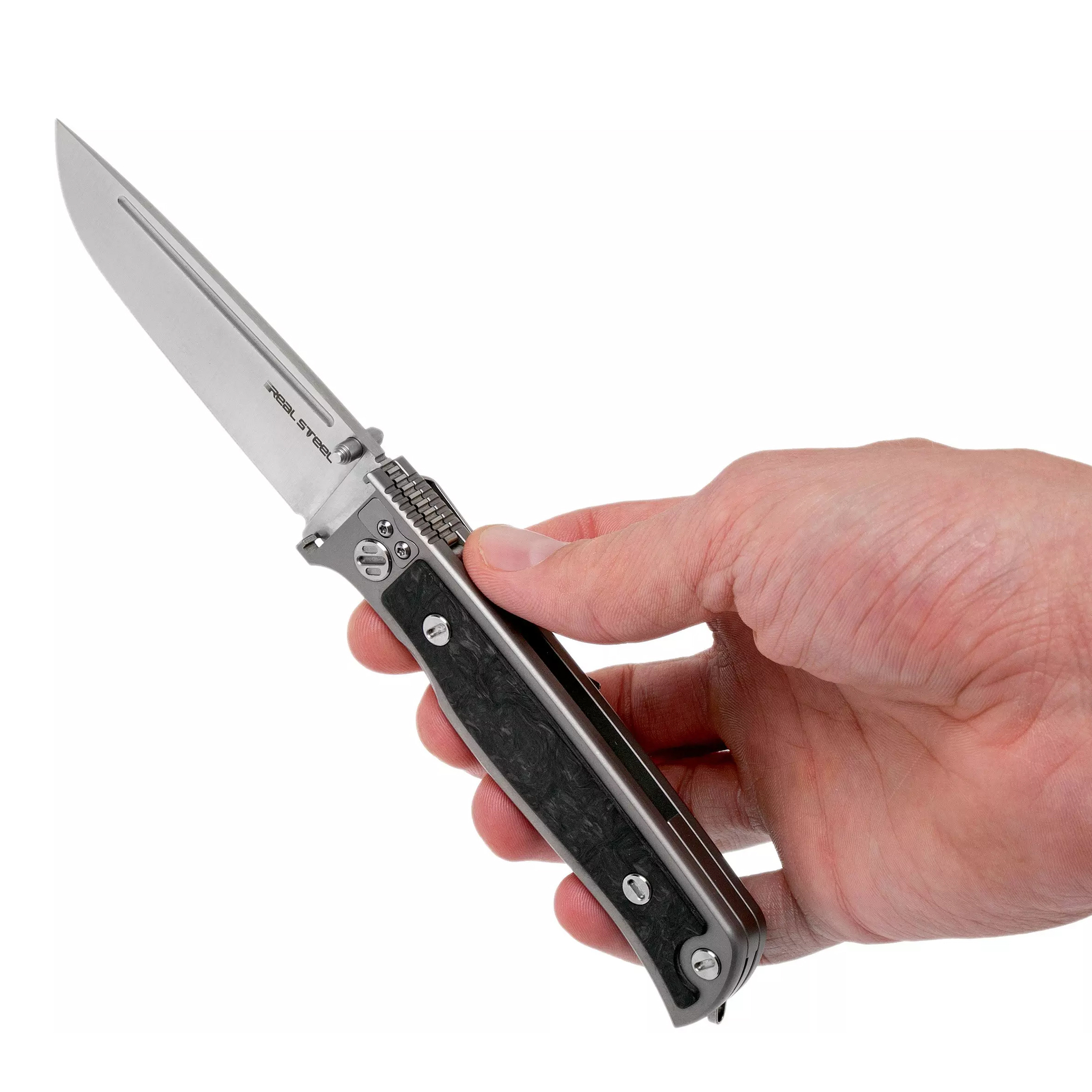 Складной нож RealSteel Relict, сталь S35VN, рукоять Carbon Fiber/Ti - фото 9