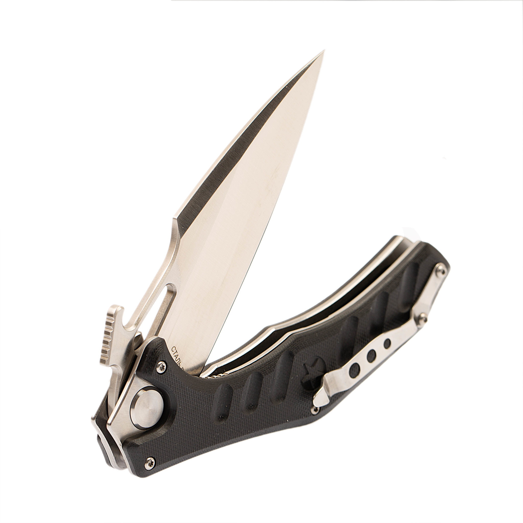 Нож Мангуст-2С, сталь D2, рукоять G10 черный - фото 7