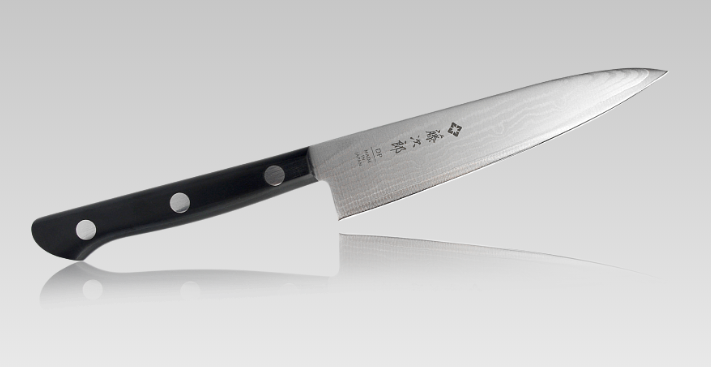 Нож универсальный Western Knife Tojiro, F-333, сталь VG10, 37 слоев, чёрный, Tojiro, Кухонные ножи Tojiro