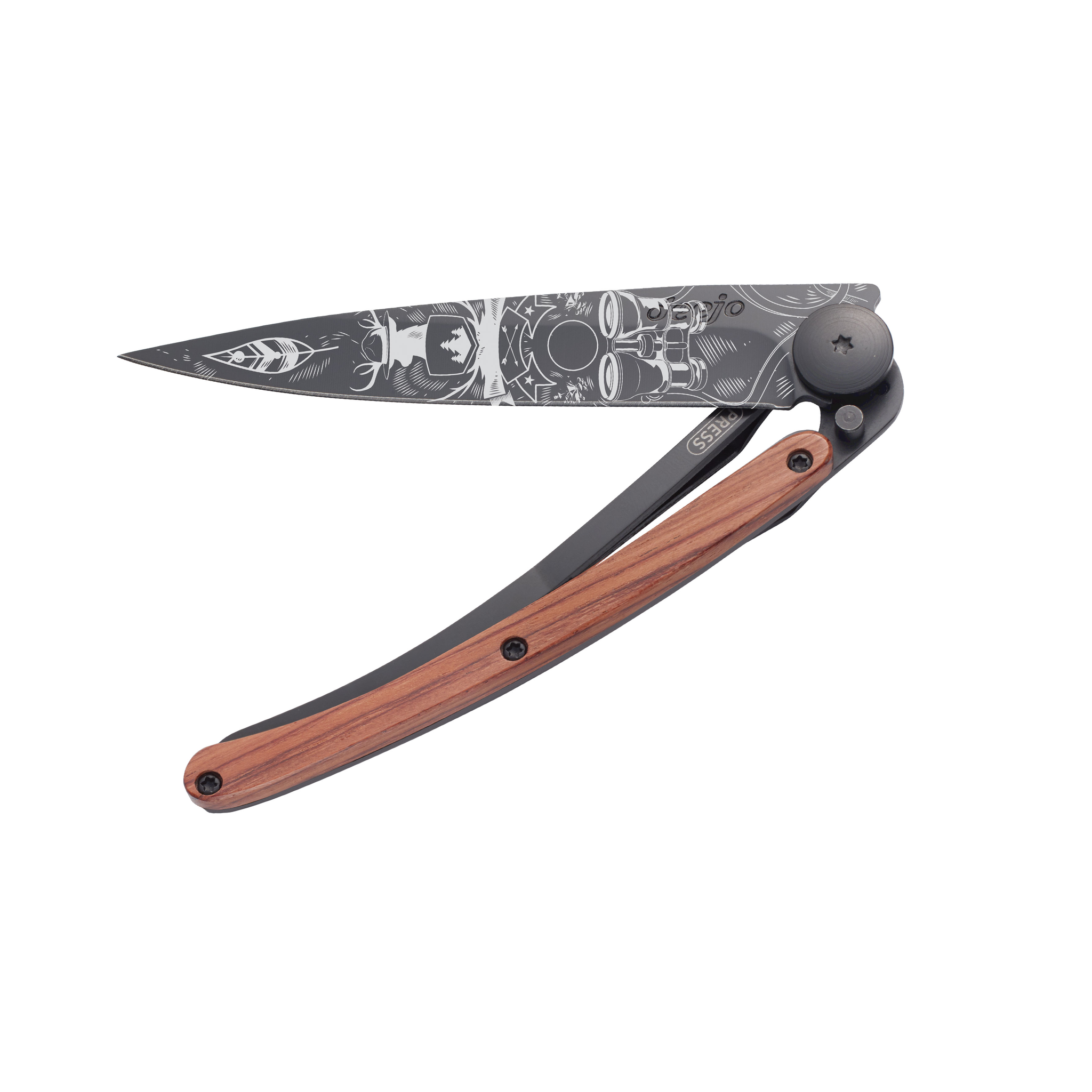 Складной нож DEEJO TATTOO BLACK 37G, Wilderness