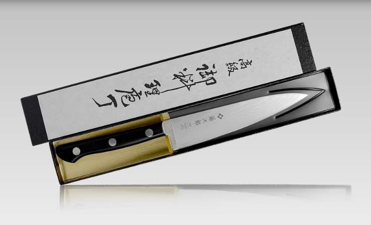 фото Нож универсальный western knife tojiro, f-333, сталь vg10, 37 слоев, чёрный