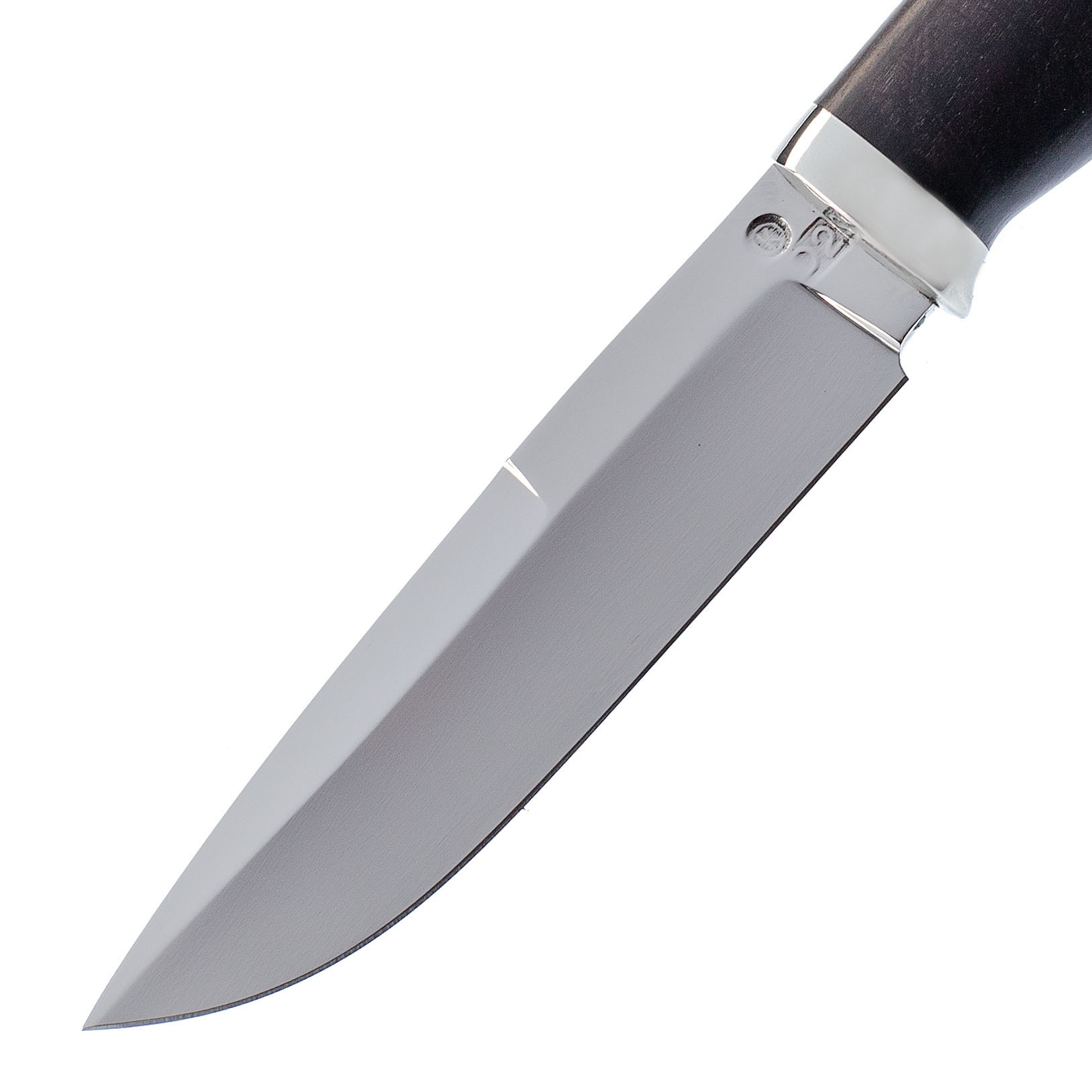 Нож Барс, сталь D2, рукоять граб, мельхиор - фото 2