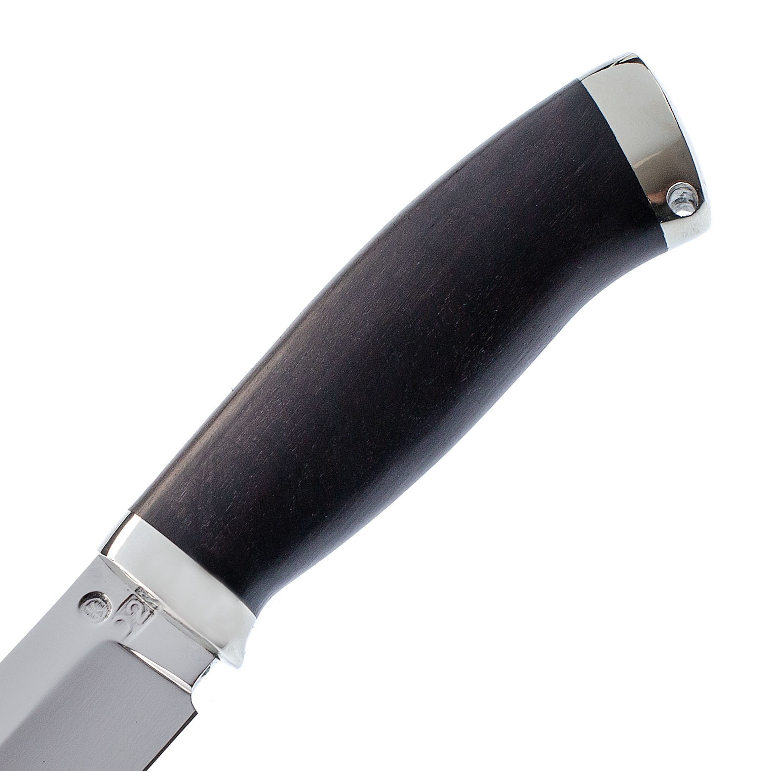 Нож Барс, сталь D2, рукоять граб, мельхиор - фото 3