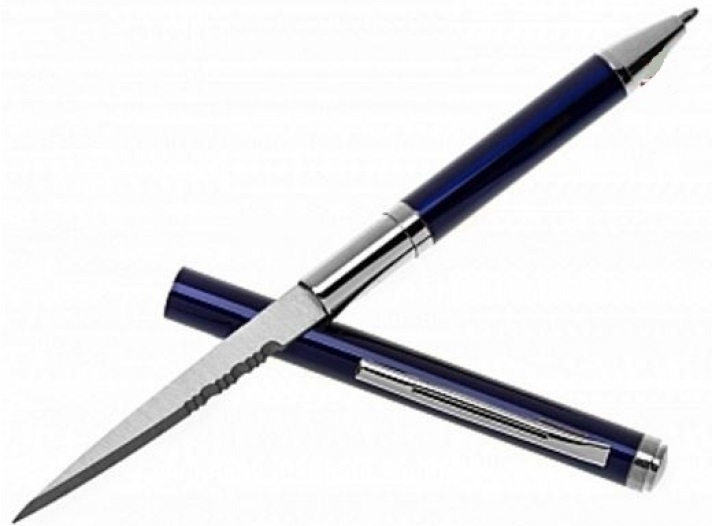 фото Скрытая ручка-нож штурм, синяя noname