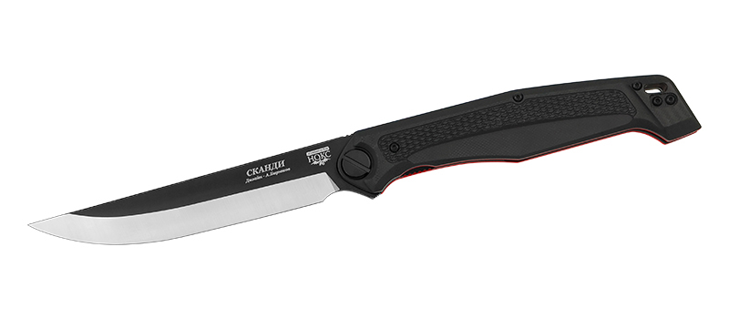 Складной нож финка НОКС Сканди, сталь VG10, рукоять G10, черный