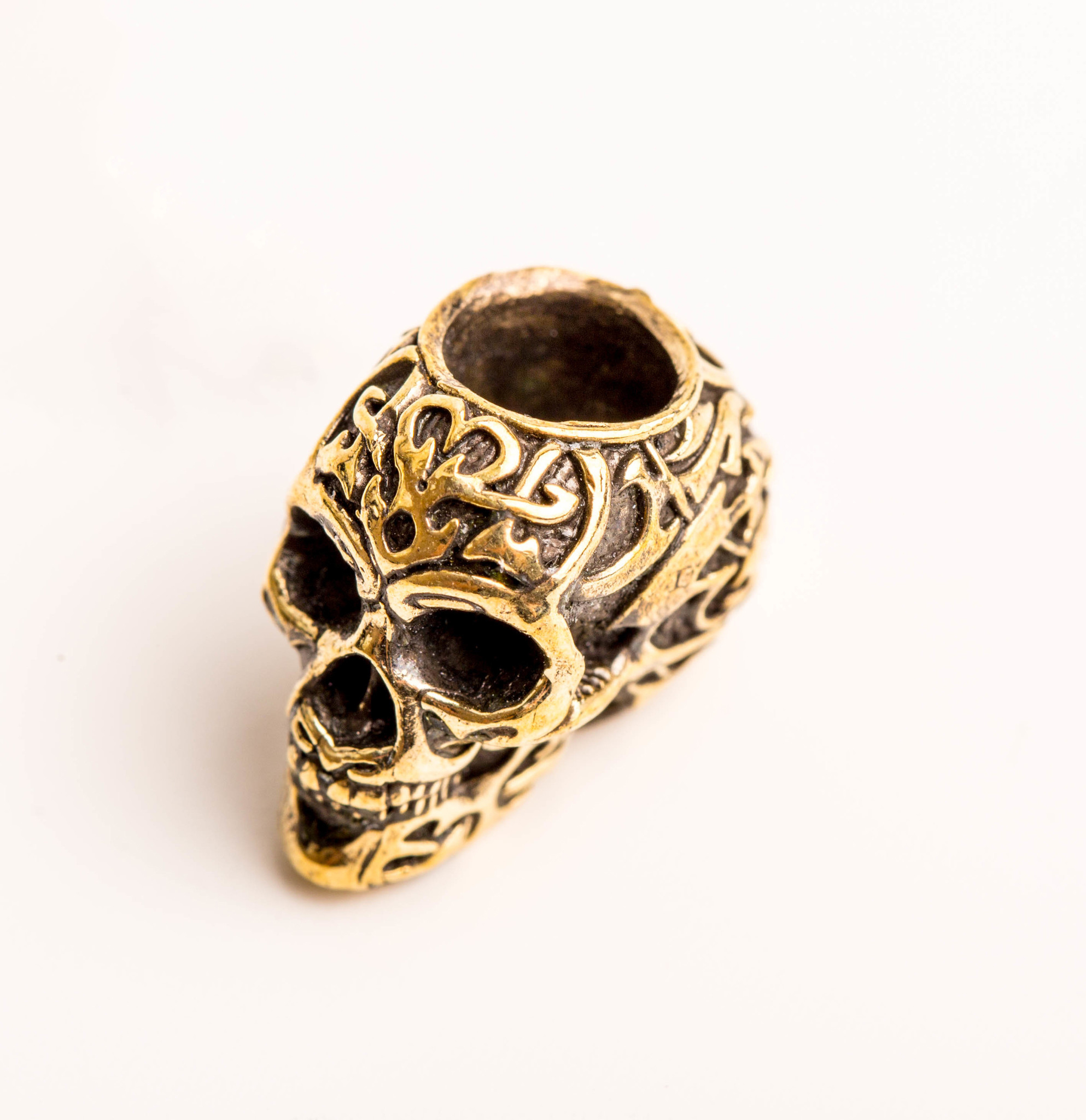 Бусина Triball Skull, бронза - фото 2