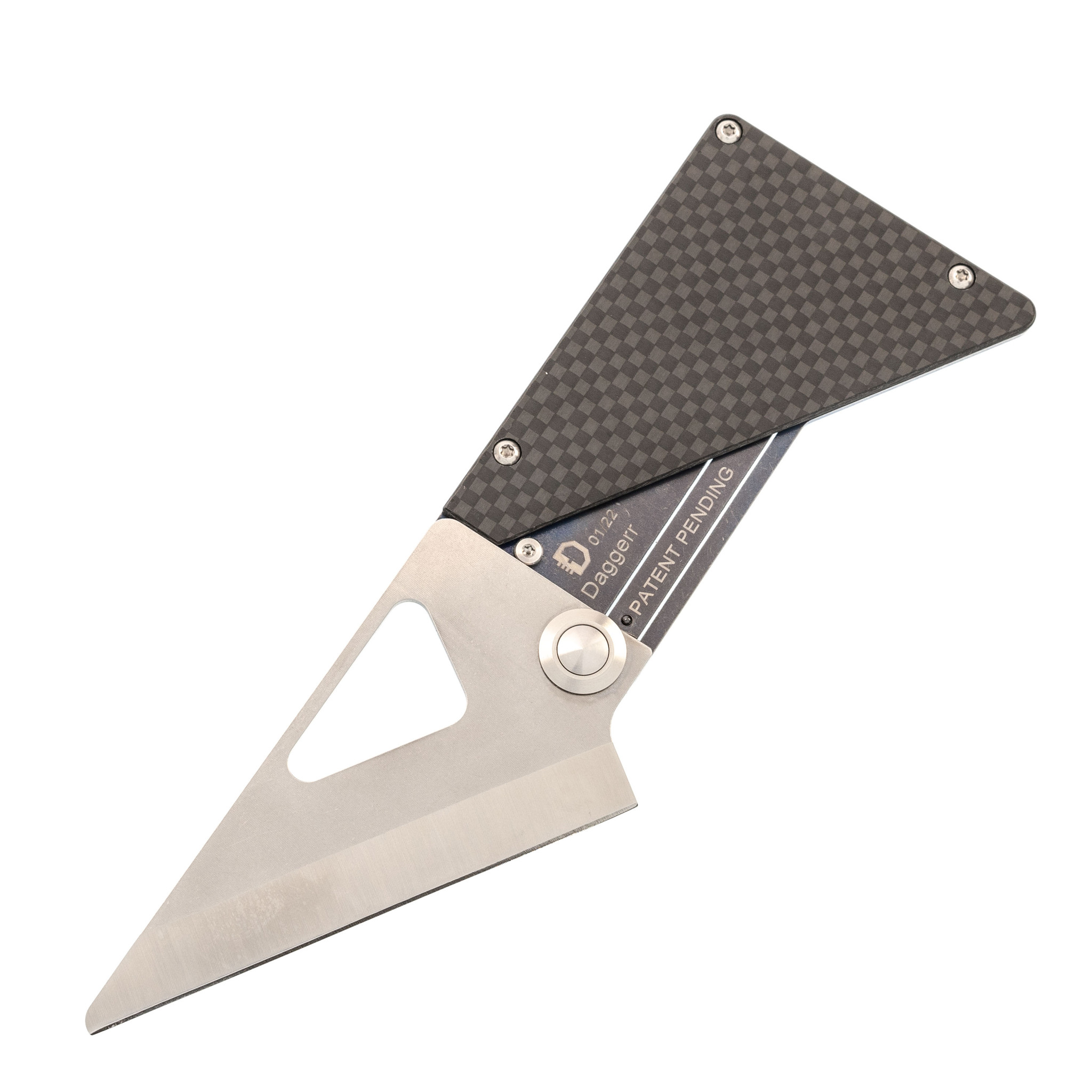 Складной нож Daggerr Cardknife Blue, сталь 8cr13mov, рукоять титан/карбон - фото 1