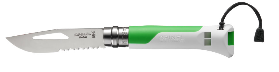 Складной нож Opinel №8 Fluo Green, зеленый, сталь Sandvik 12C27 - фото 2